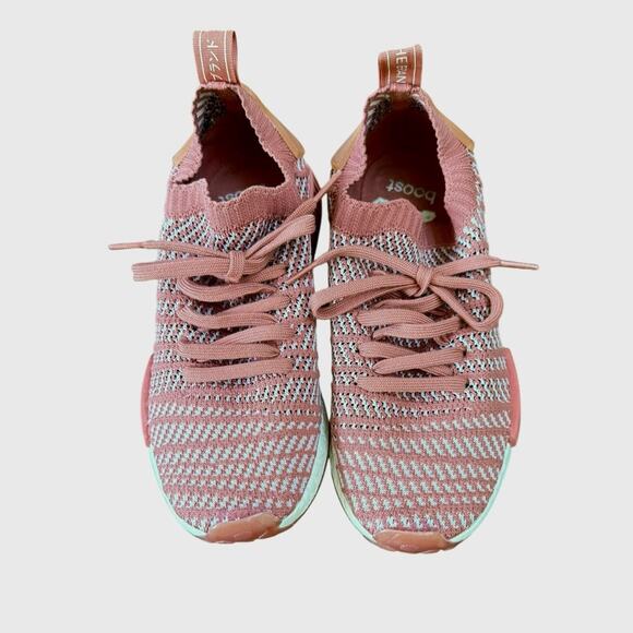 Adidas NMD R1 STLT Primeknit Running Shoes in Ash Pink – Sz 9 - Picture 7 of 10